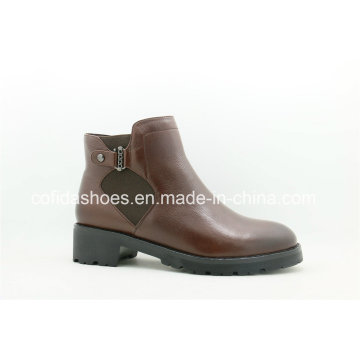 Qualitied New Fashion Flat Leather Ladies Boots